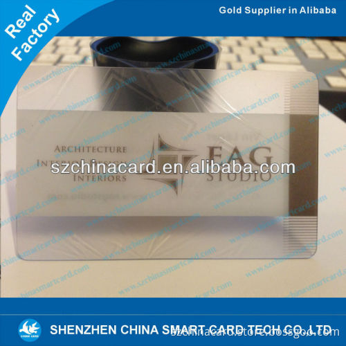 Printed Transparent PVC Plastic business card pvc offset